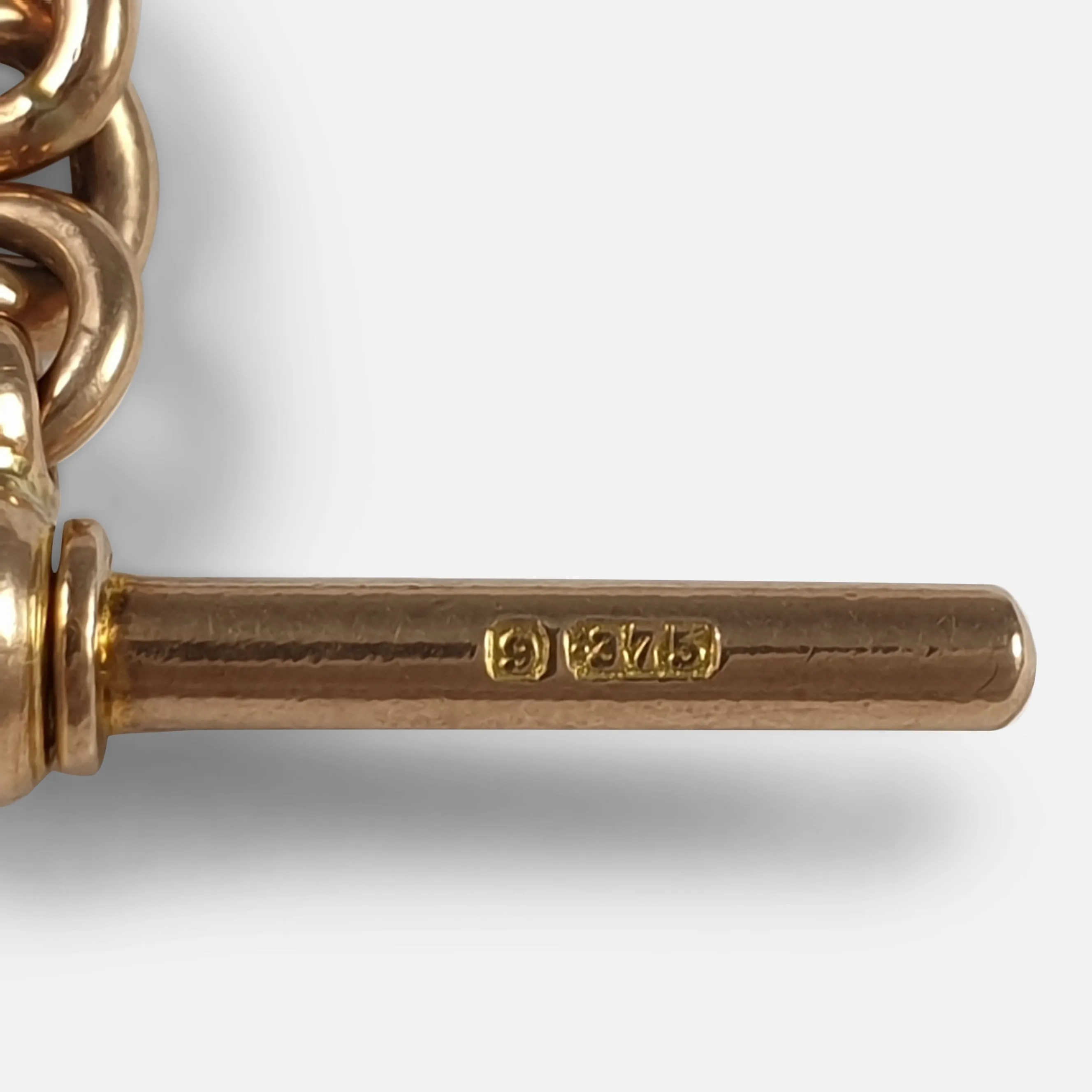 1920s 9ct Rose Gold Albert Watch Chain, 38.7 Grams