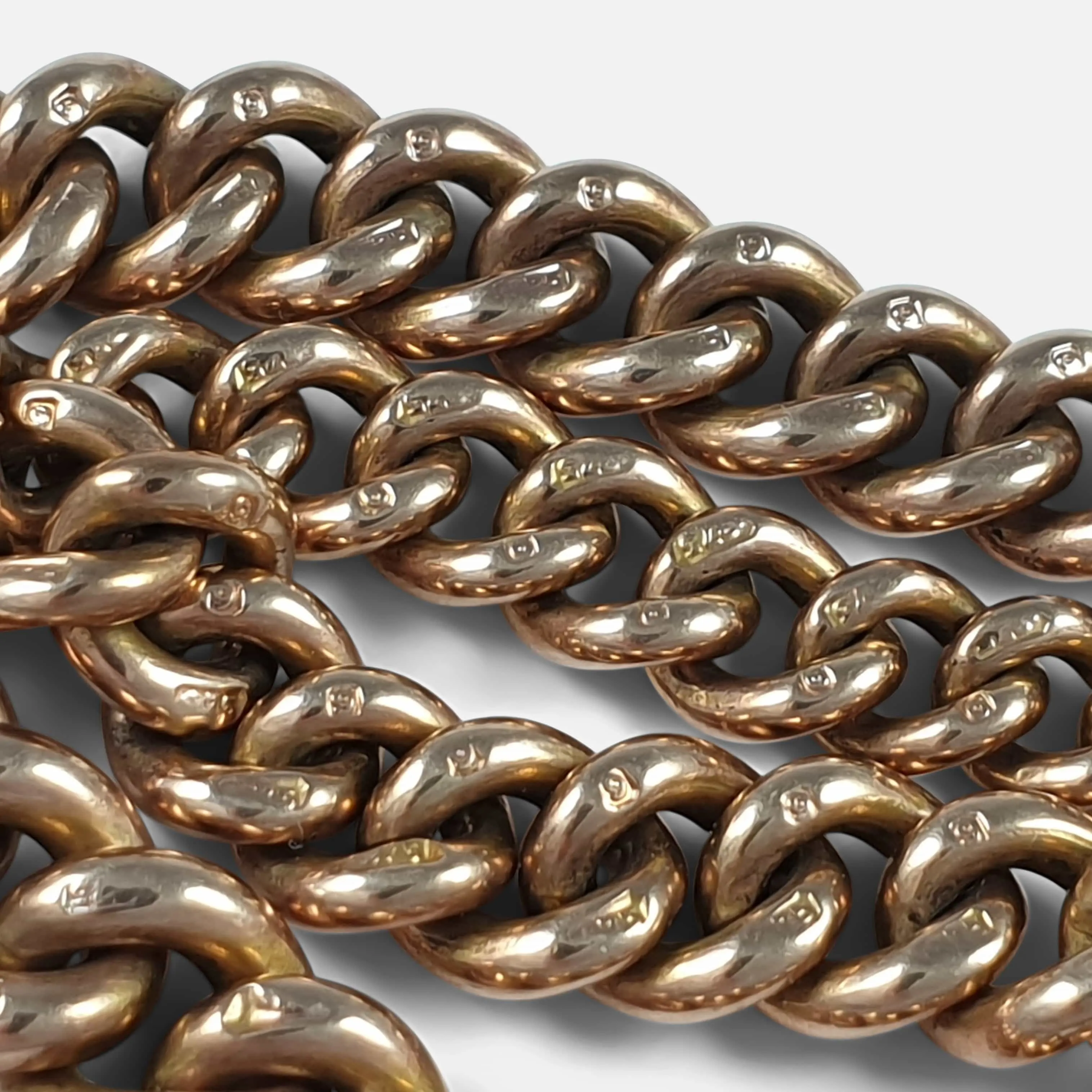 1920s 9ct Rose Gold Albert Watch Chain, 38.7 Grams