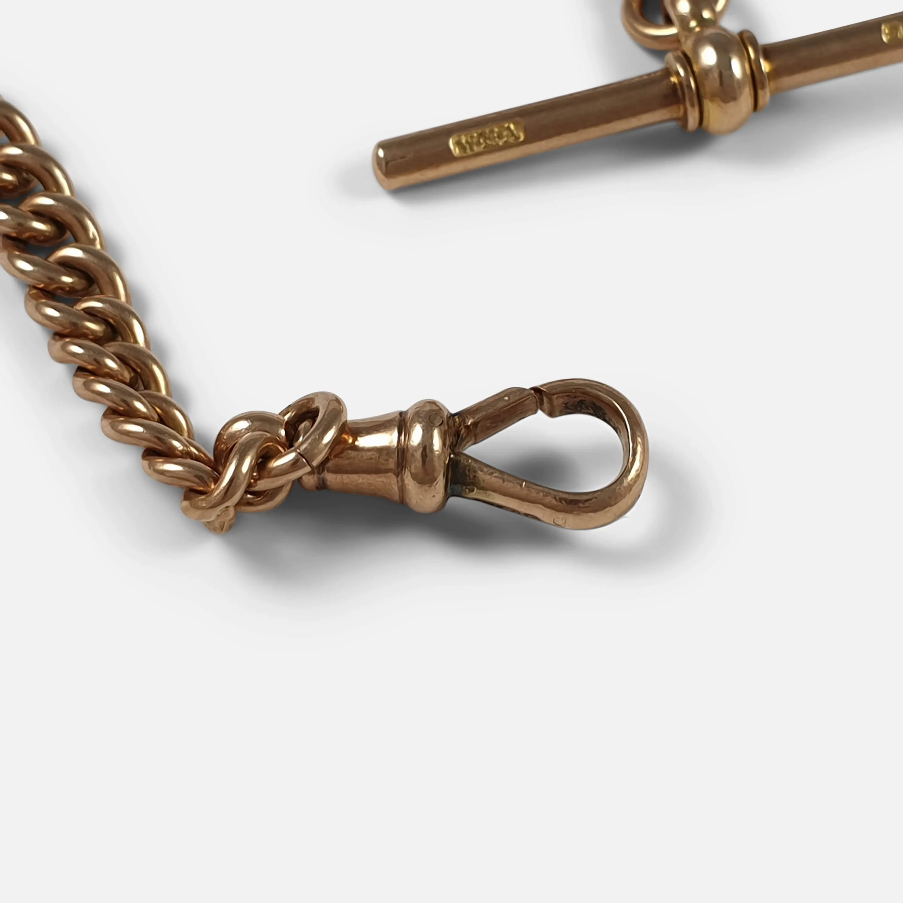 1920s 9ct Rose Gold Albert Watch Chain, 38.7 Grams