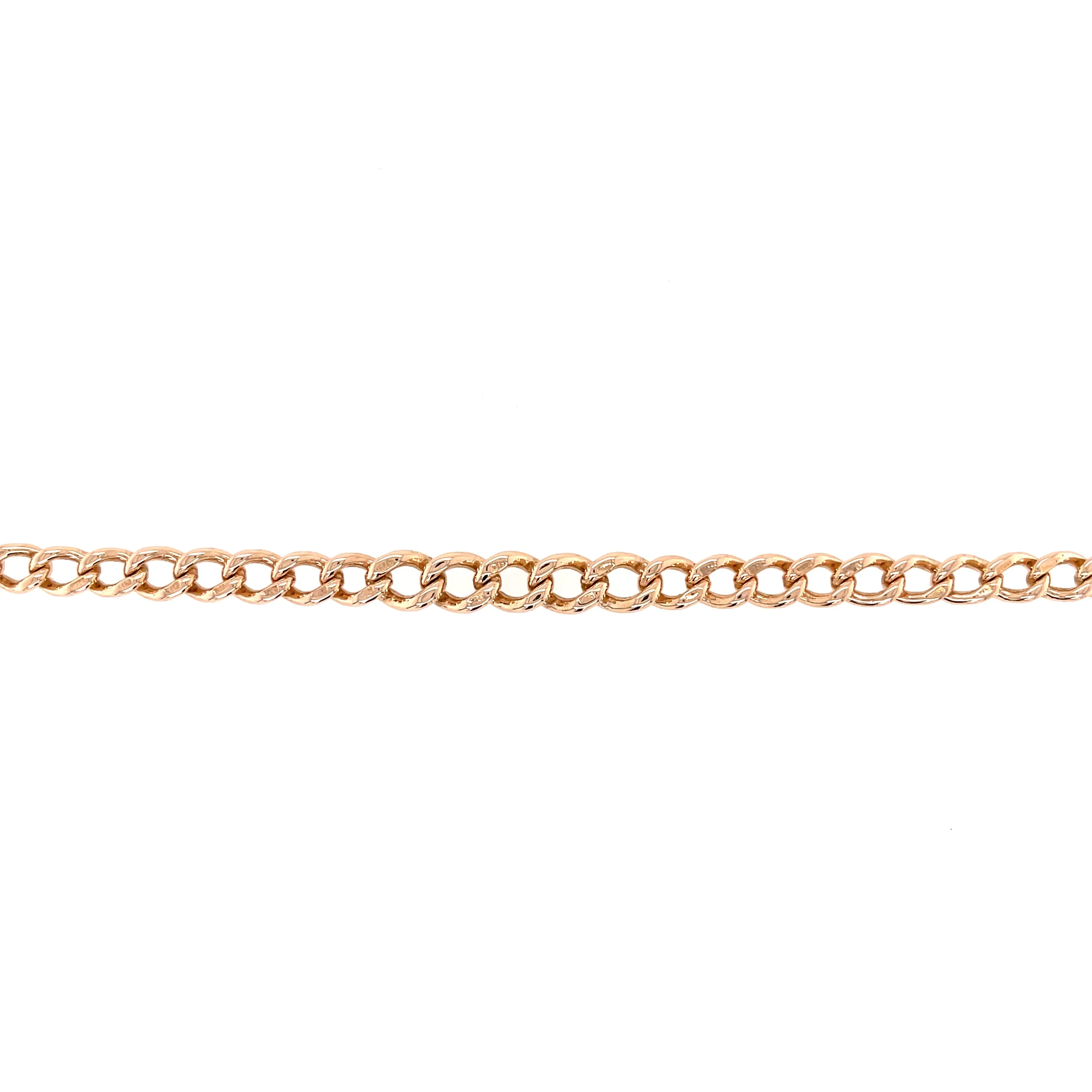 9ct Rose Gold 8.5" Graduated Vintage Albert Bracelet - 14.85g SOLD