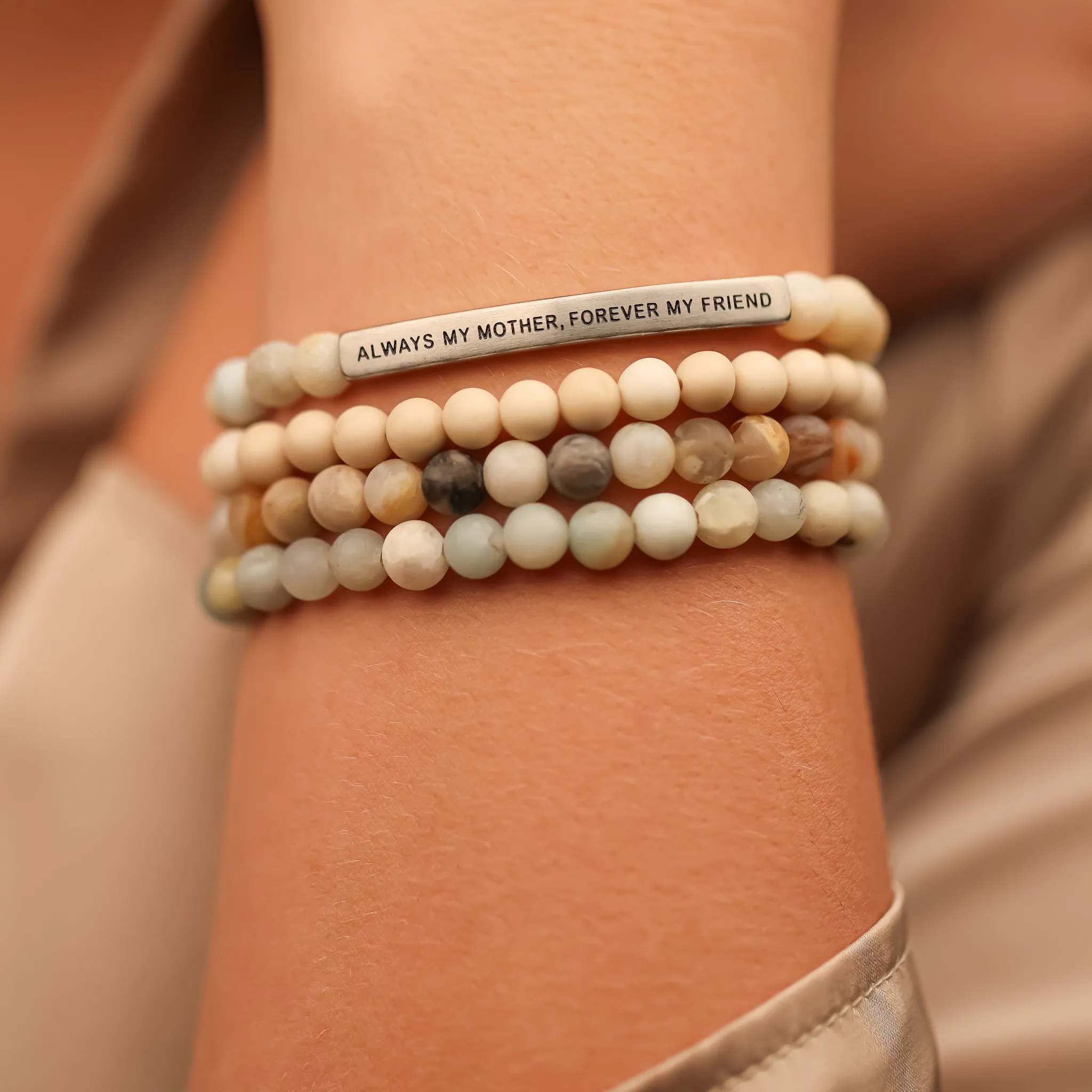 ALWAYS MY MOTHER 4 BRACELET GIFT SET - AMAZONITE