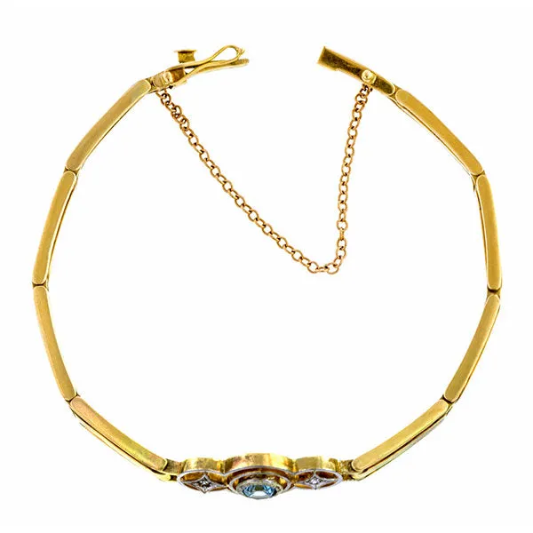 Antique Zircon & Diamond Bracelet