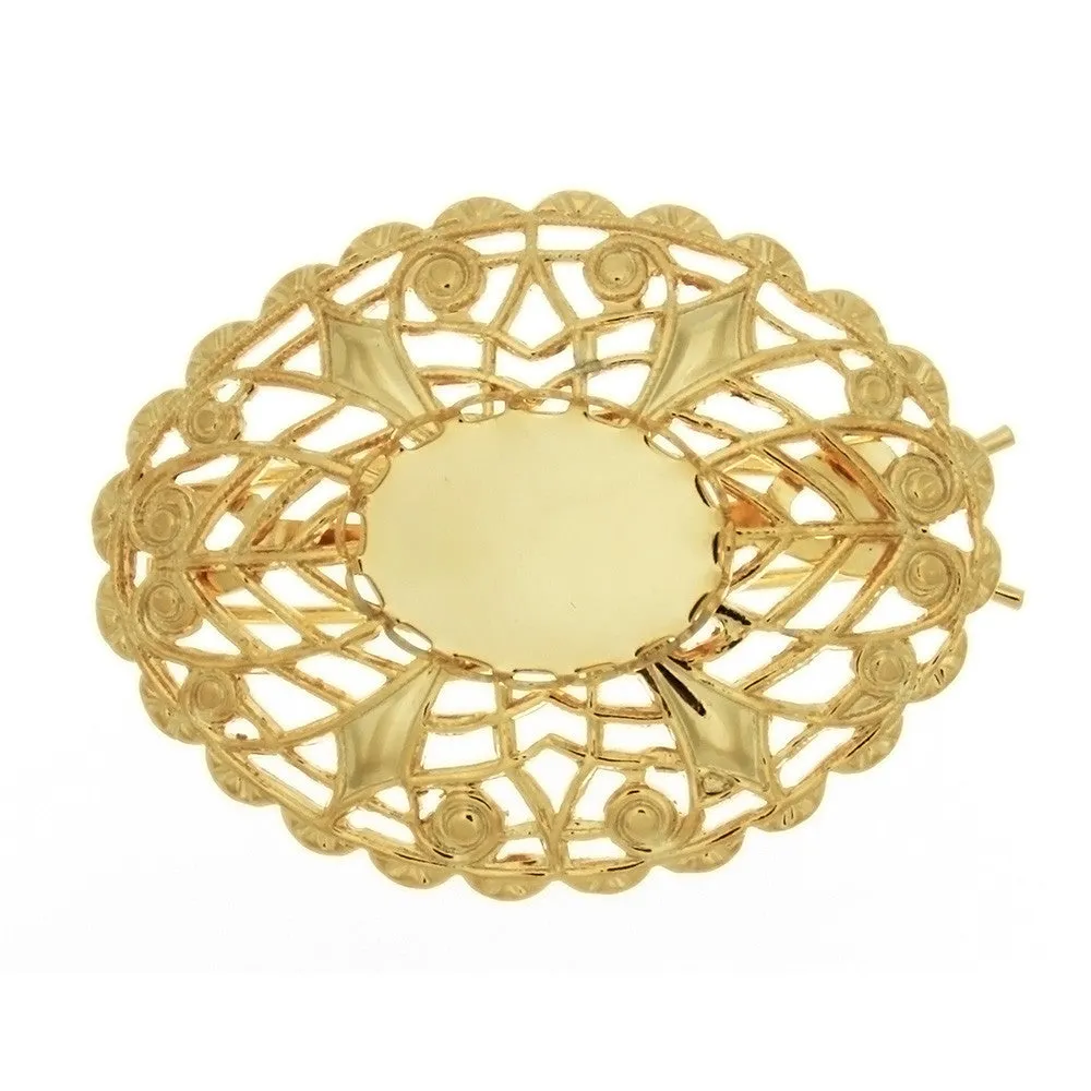 BARRETTE CABOCHON 13 X 18 MM FINDING