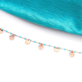 Charm Rose Gold Polish-Plated 925 Rose Gold Polish Bracelet