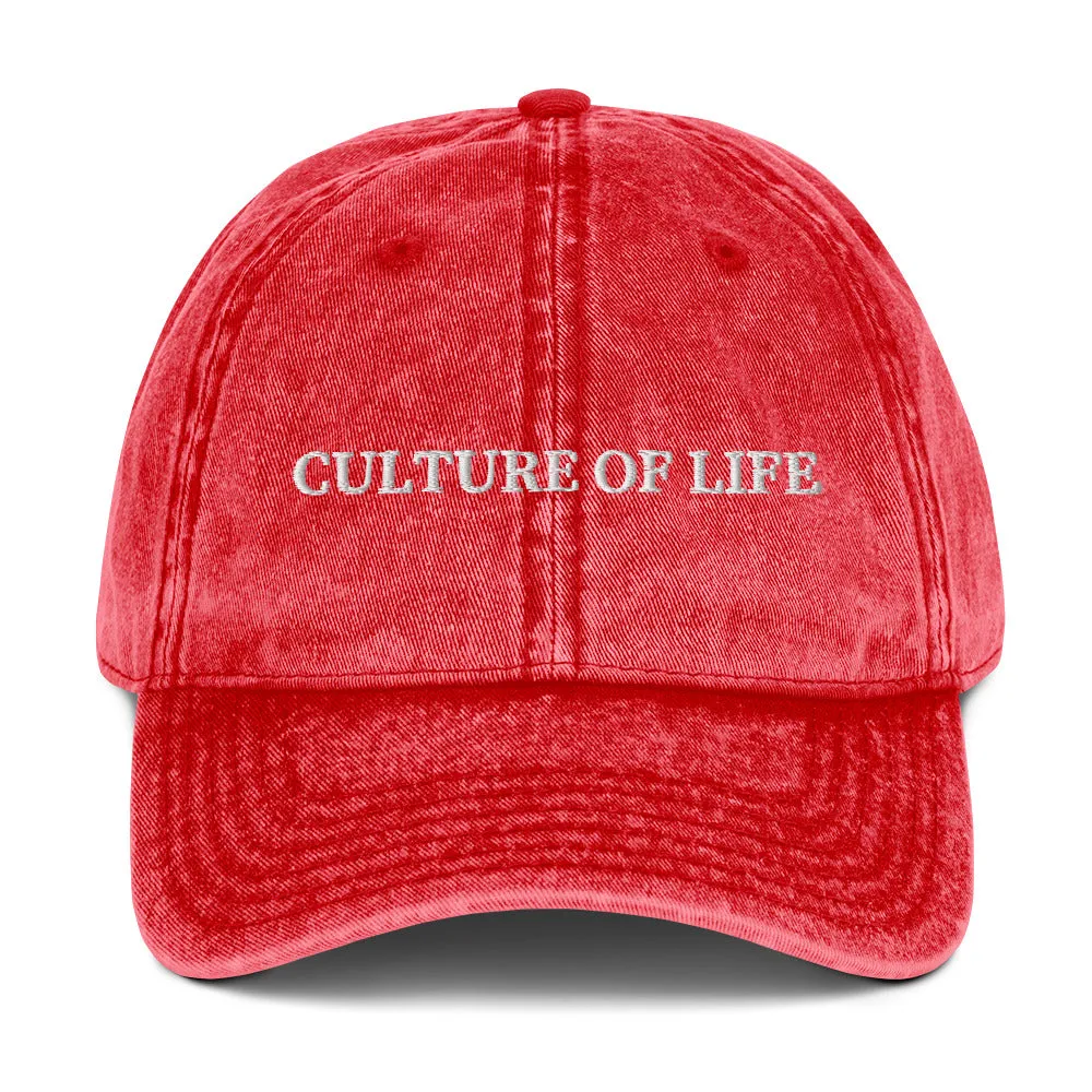 Culture of Life Vintage Cotton Cap