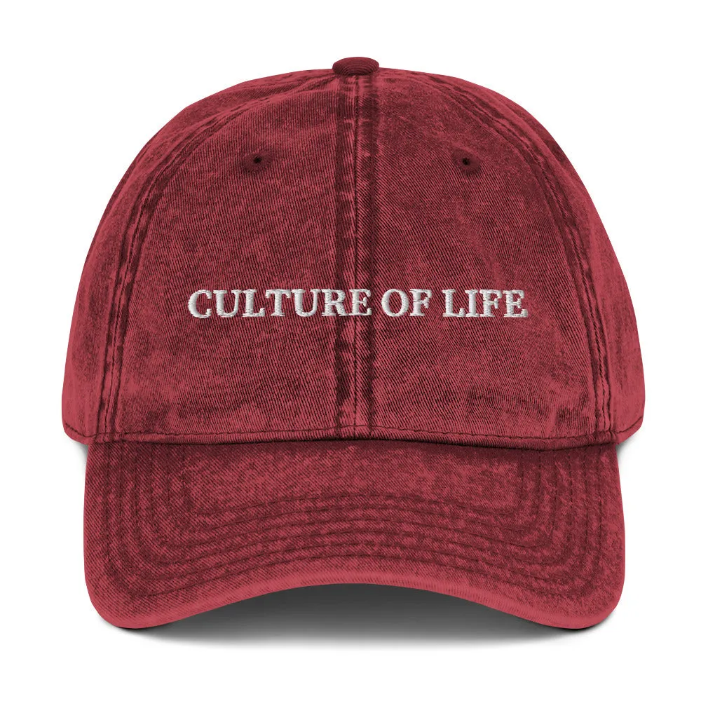 Culture of Life Vintage Cotton Cap
