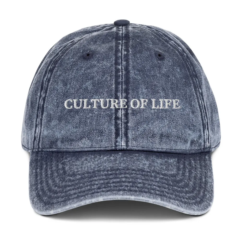Culture of Life Vintage Cotton Cap