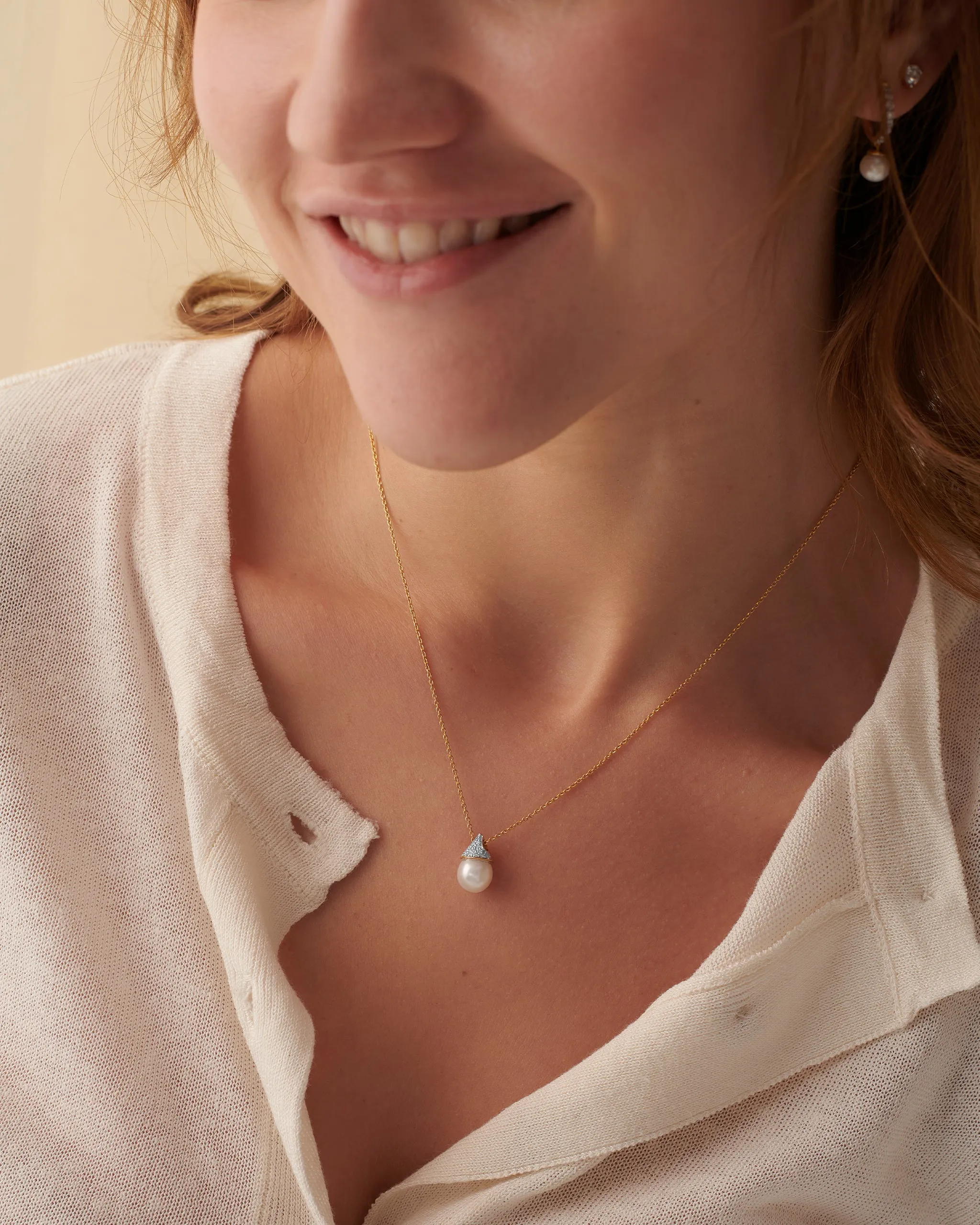 Diamond Pearl Necklace