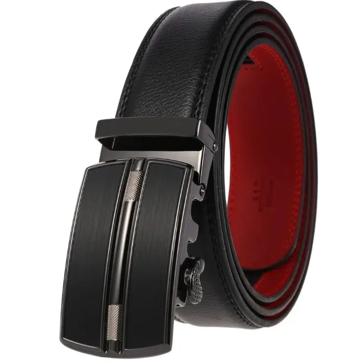 Famous Brand Business Belts Men High Quality Genuine Leather Luxury Waist Strap Blue Male Automatic Buckle Jeans Belts for Men