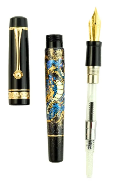 FPR Tanoshii Urushi Art Fountain Pen - 14k Gold #6 Nib