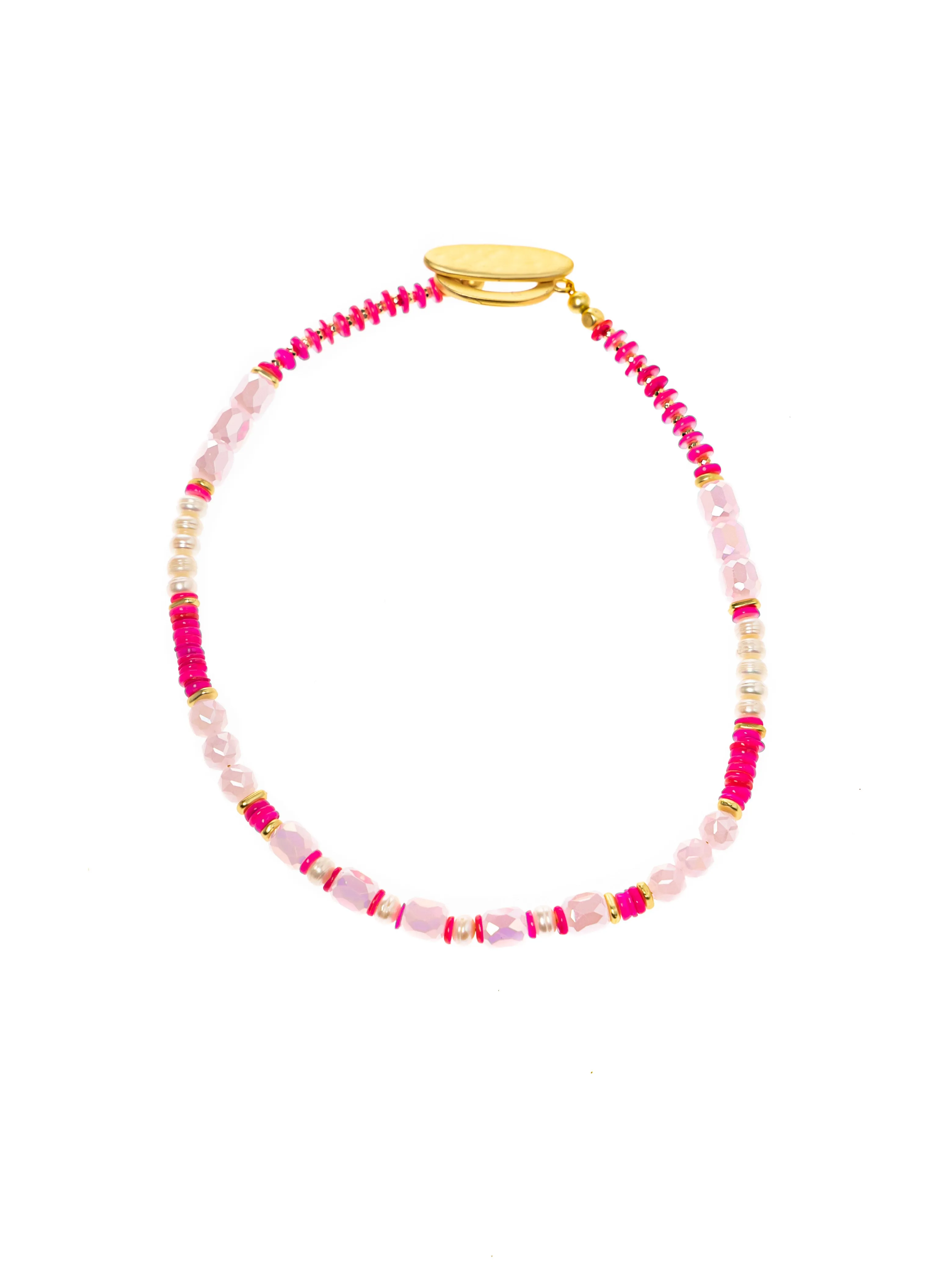 Fuchsia Bubble Choker Necklace