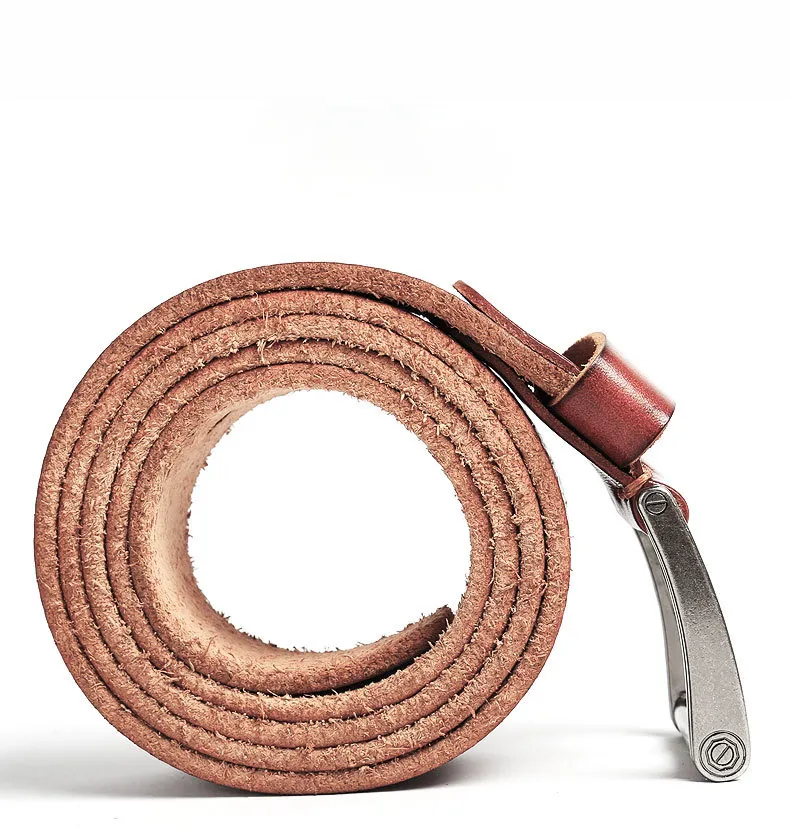 Handmade Leather Steel Buckles Men's Belt B010