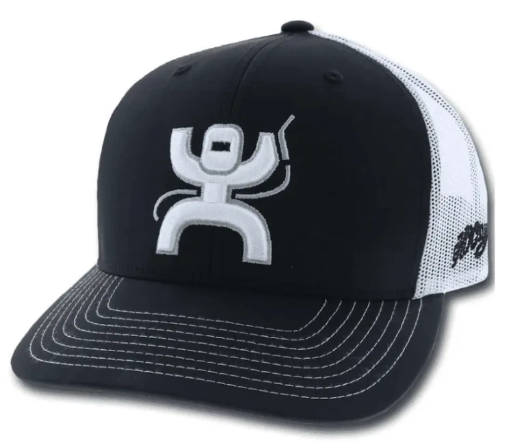 Hooey Arc Black Trucker Snapback Hat 1862T-BKWH