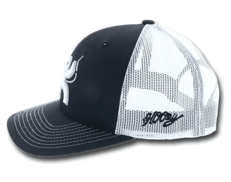 Hooey Arc Black Trucker Snapback Hat 1862T-BKWH