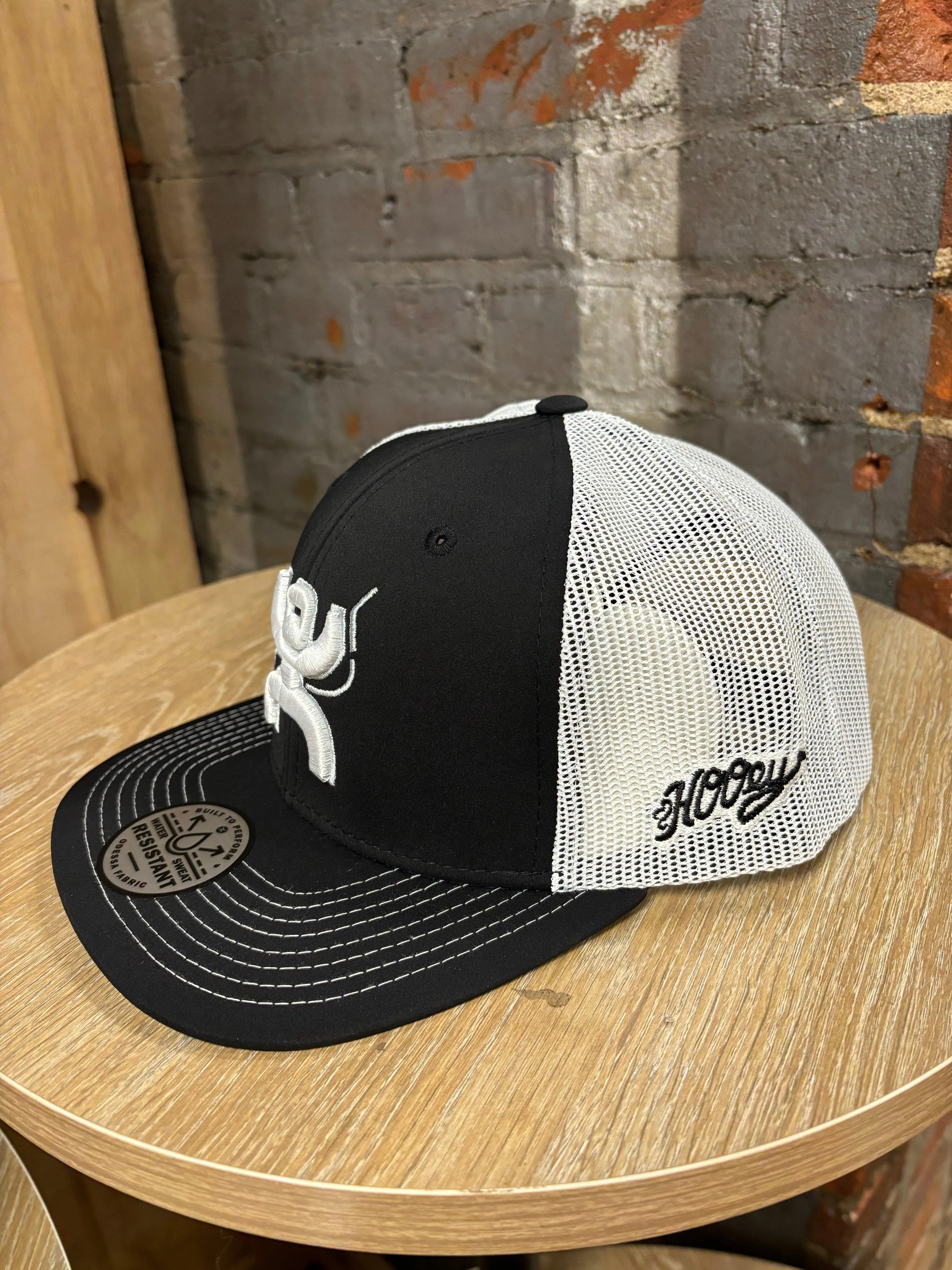 Hooey Arc Black Trucker Snapback Hat 1862T-BKWH