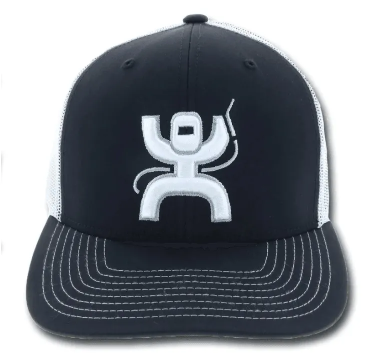 Hooey Arc Black Trucker Snapback Hat 1862T-BKWH