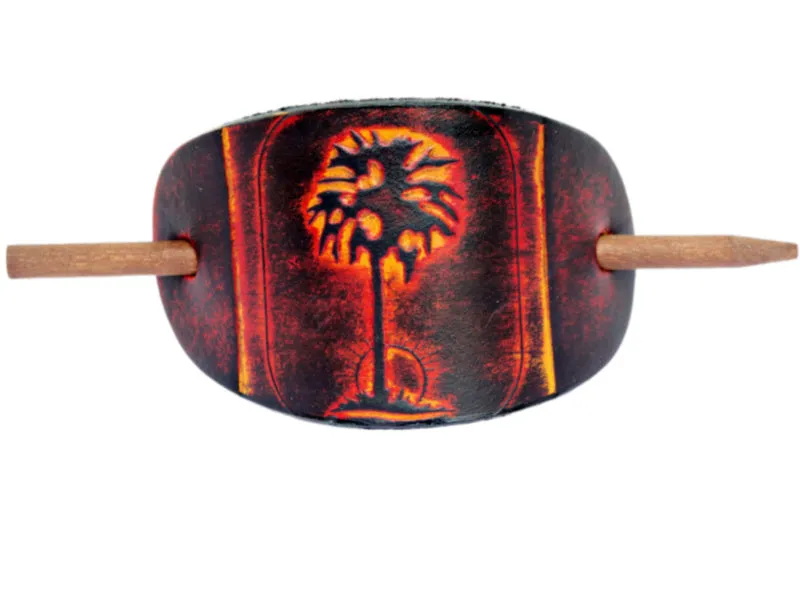 La Palma Leather Hair Barrette