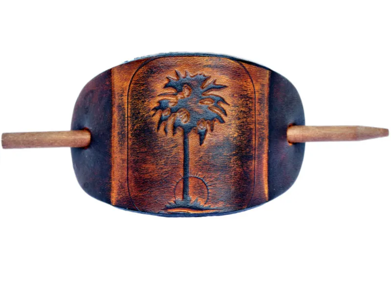 La Palma Leather Hair Barrette