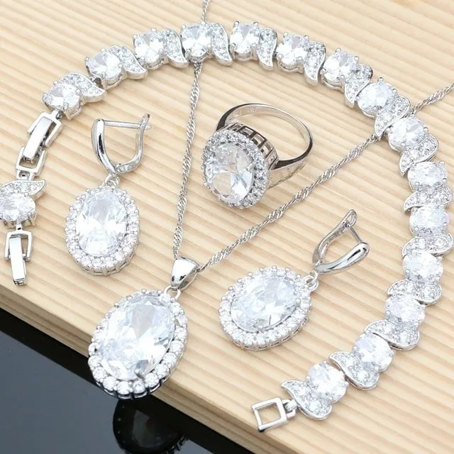 LovelyRLovely Mystic Rainbow Fire Zircon Women's Jewellery Set