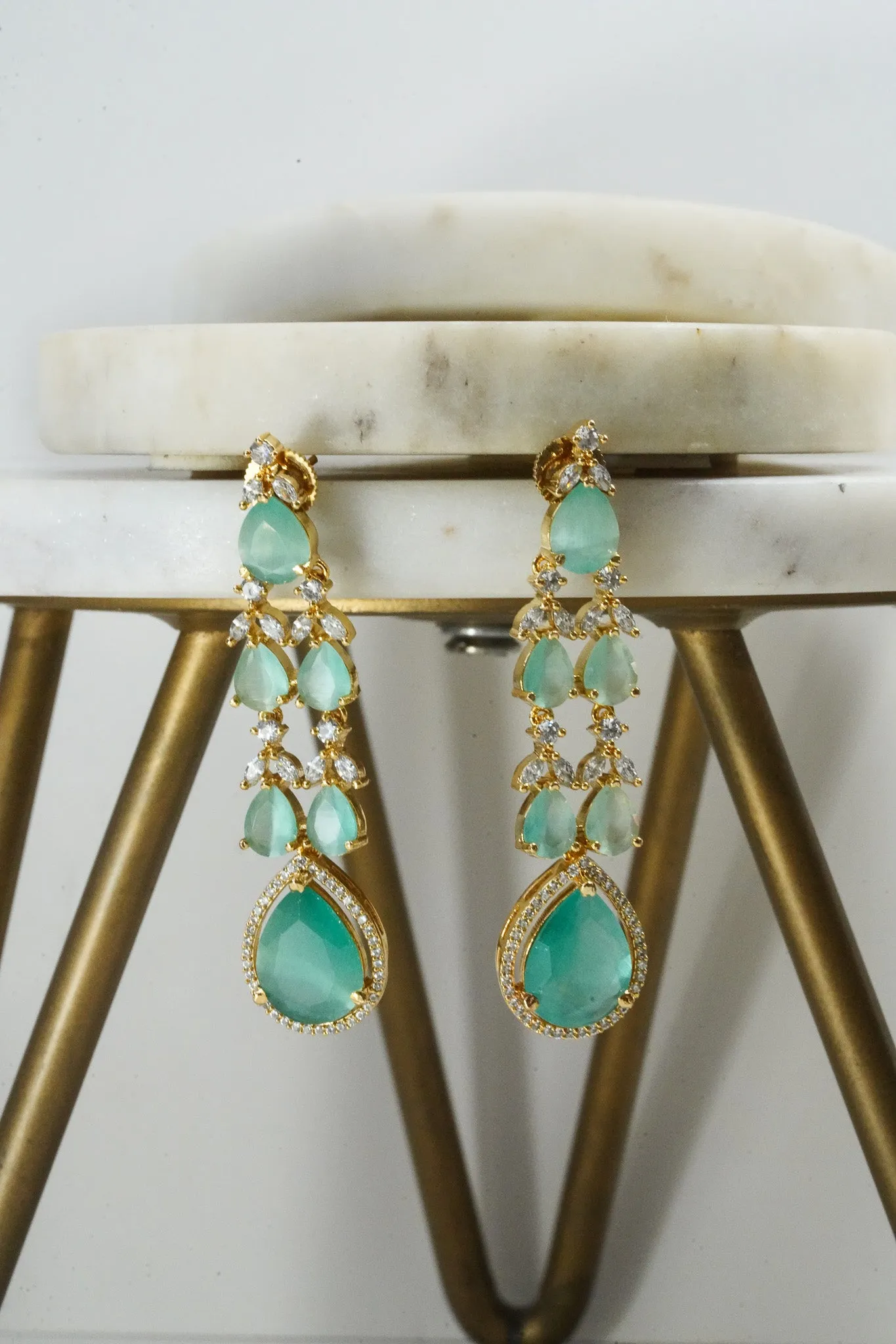 Naina - Double Layer AD Necklace Set