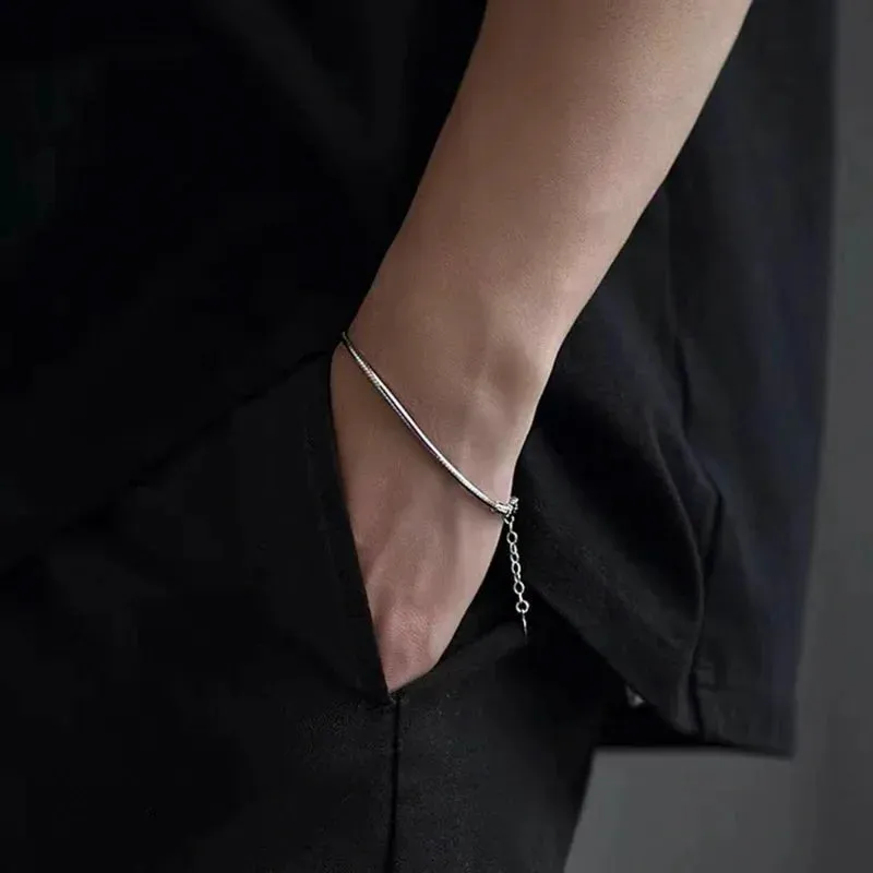 New Romantic Couple Bracelet Couple Style Snake Bone Simple Vegetarian Chain Valentine's Day Gift Male and Female Boho Evil Eye