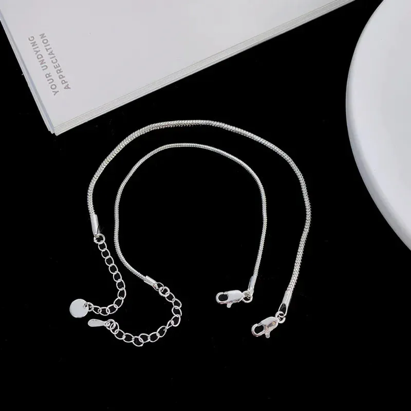 New Romantic Couple Bracelet Couple Style Snake Bone Simple Vegetarian Chain Valentine's Day Gift Male and Female Boho Evil Eye