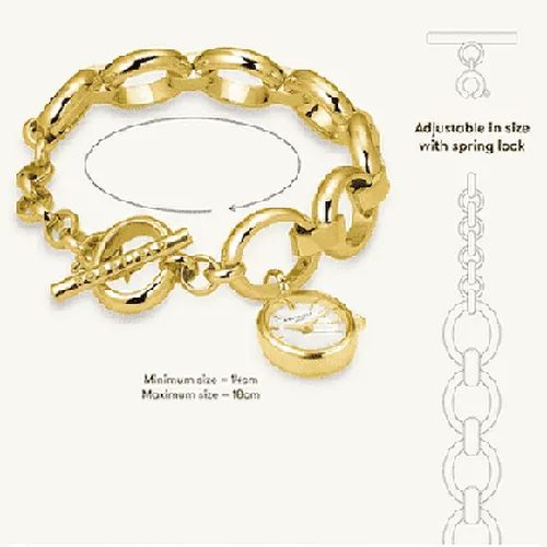 Oval Charm Chain Gold 15 x 18mm