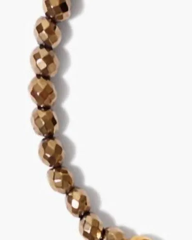 Pyrite Pull Tie Bracelet in Brown | Brown