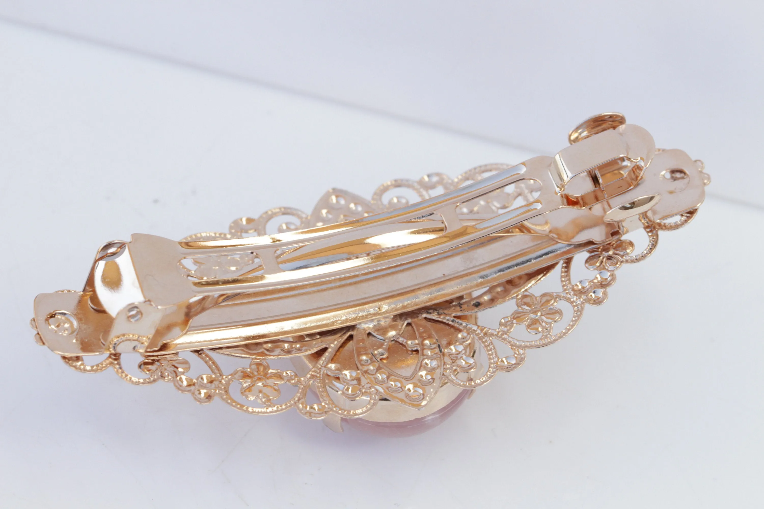 ROSE QUARTZ  BARRETTE