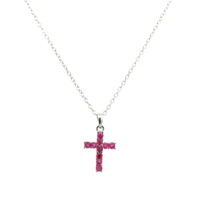 Ruby Cross Necklace