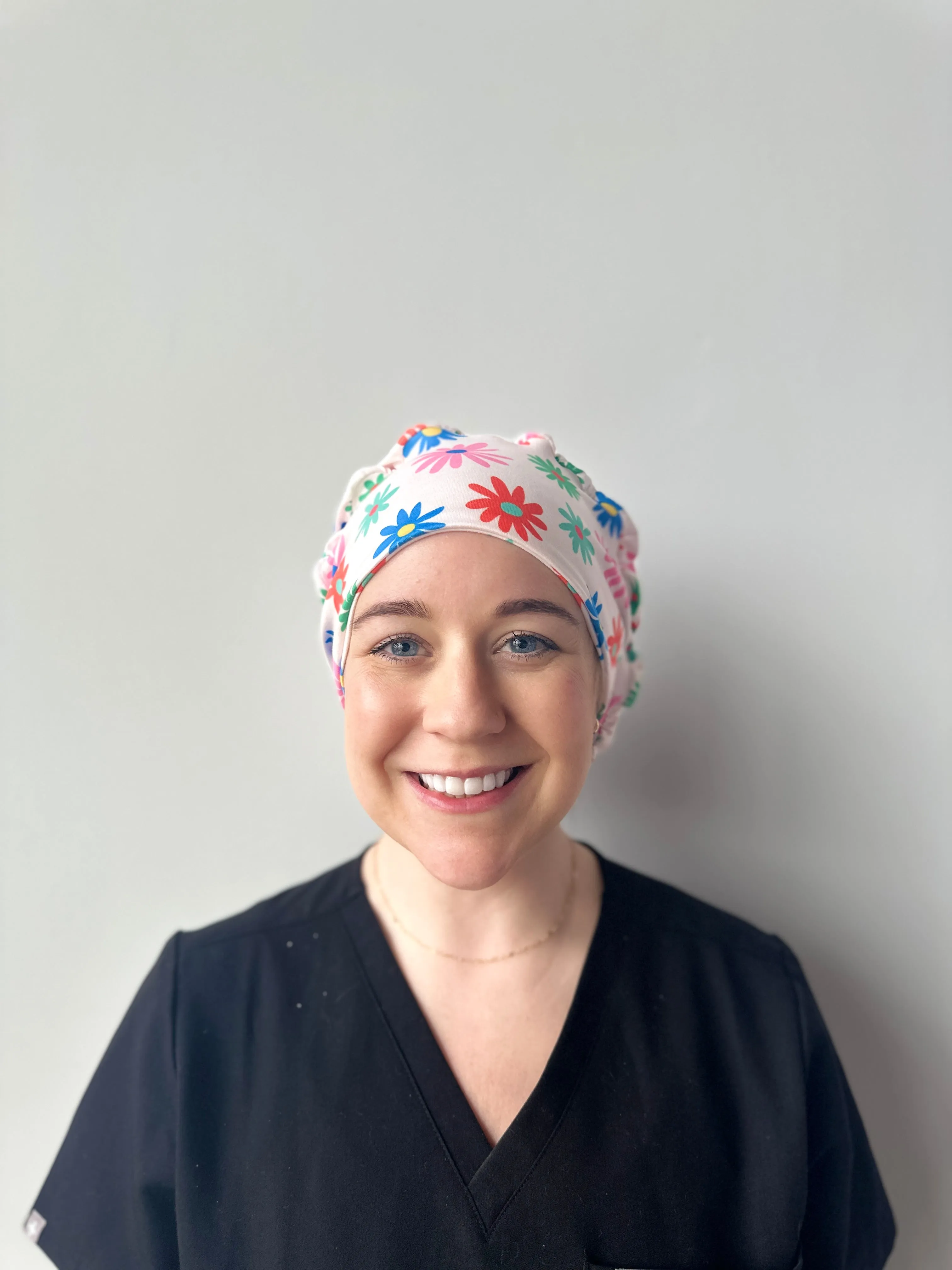 Scrub Hat - Bright Flowers