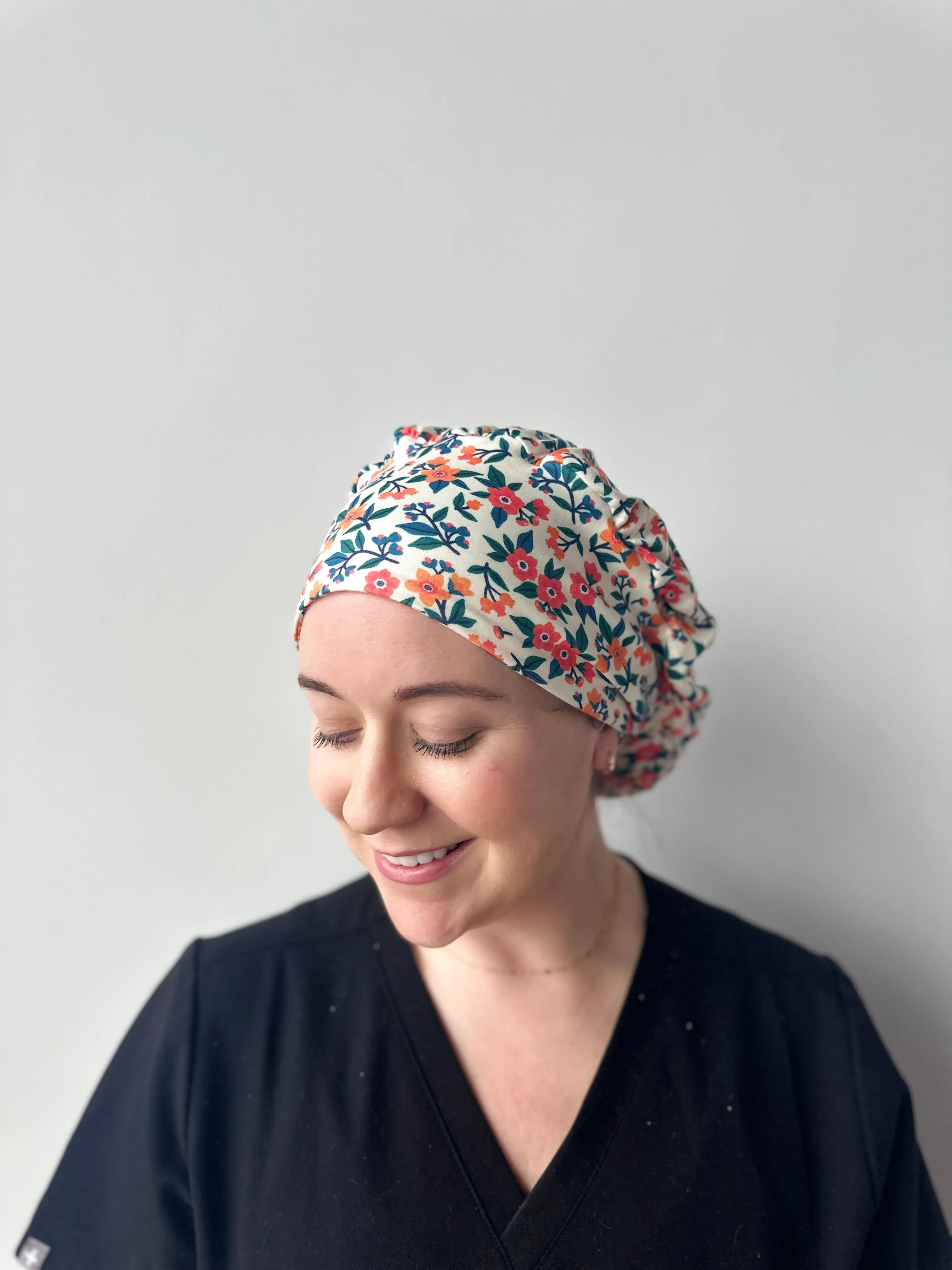Scrub Hat - Retro Floral