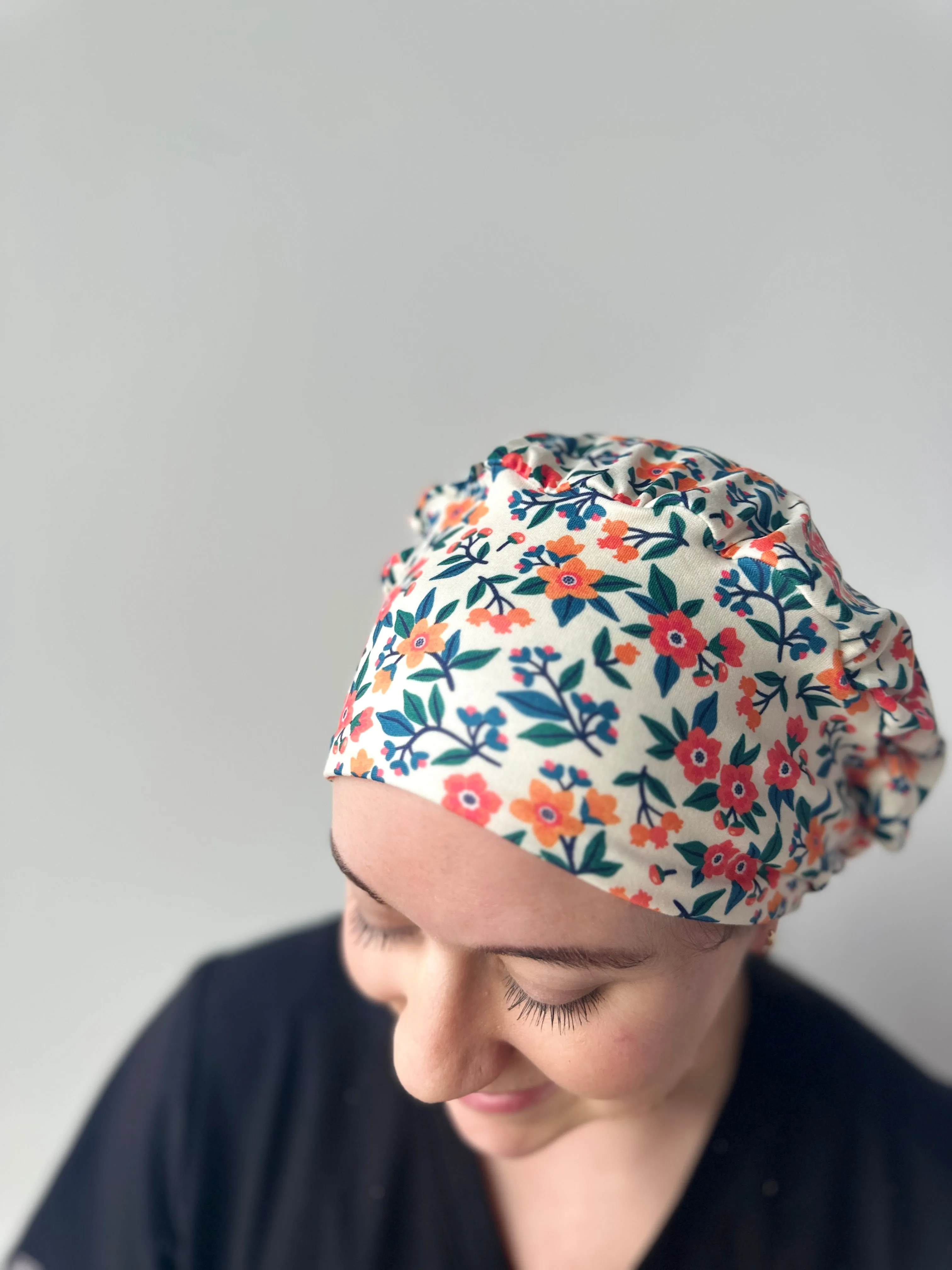 Scrub Hat - Retro Floral