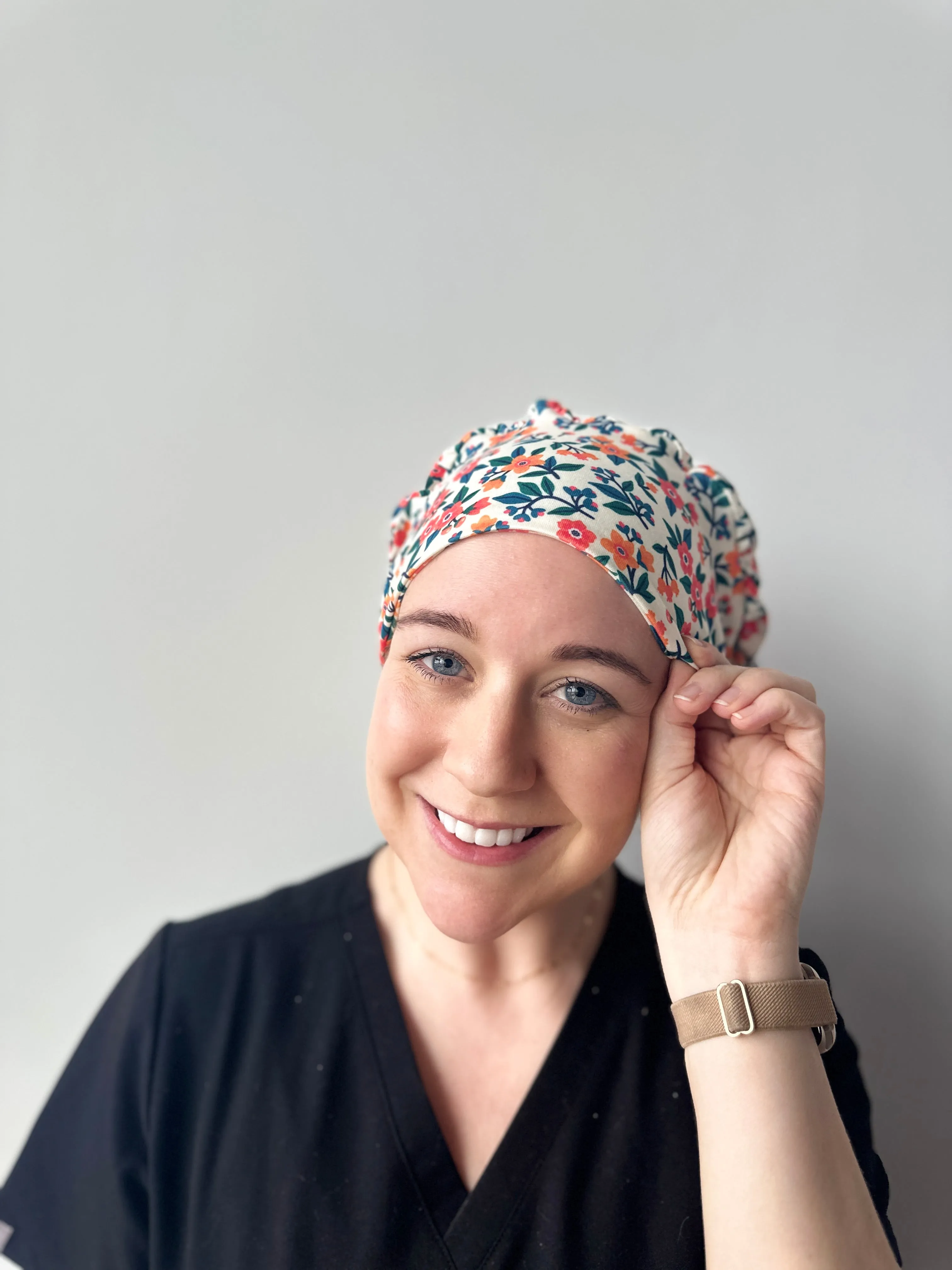 Scrub Hat - Retro Floral