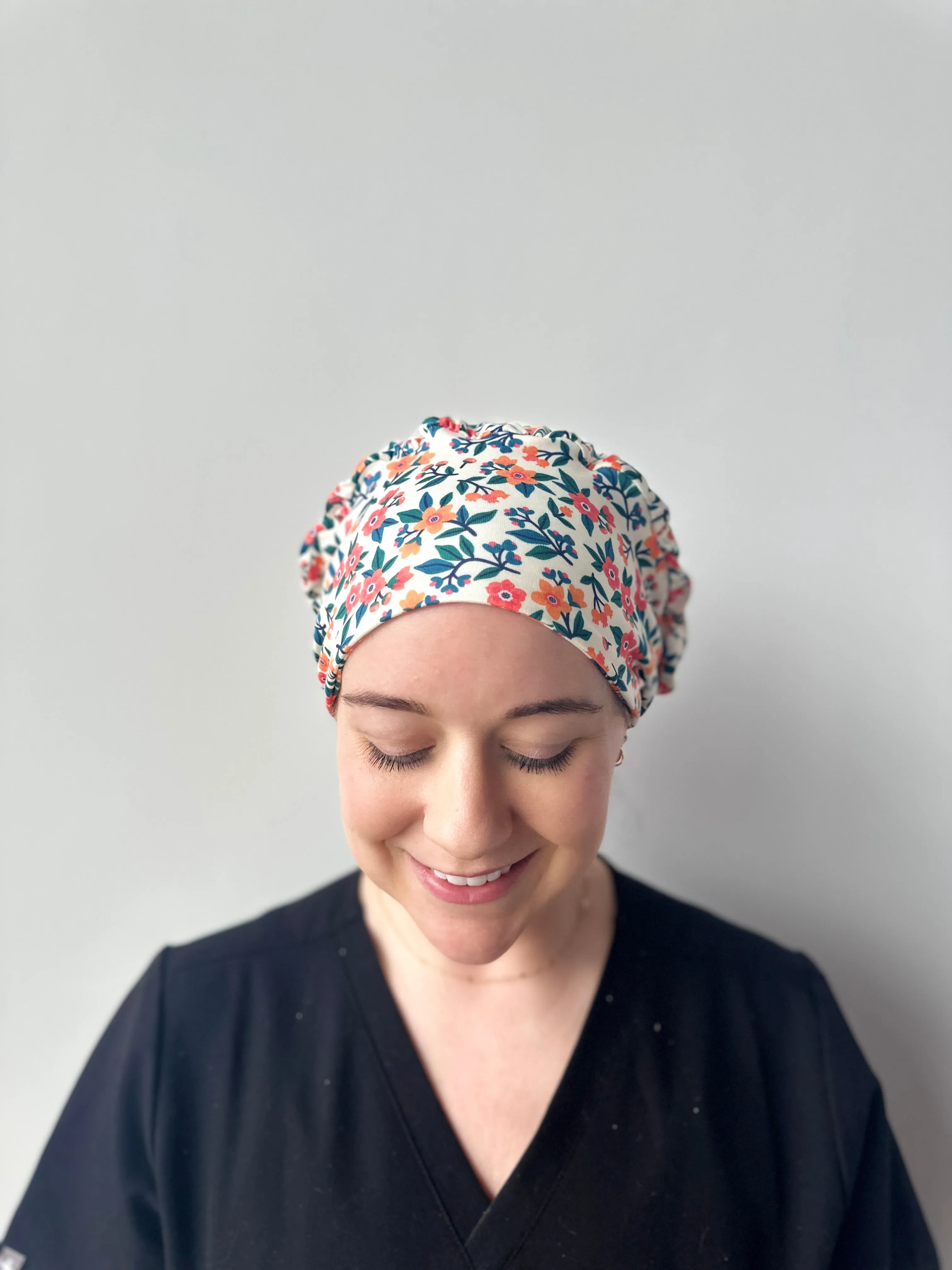 Scrub Hat - Retro Floral