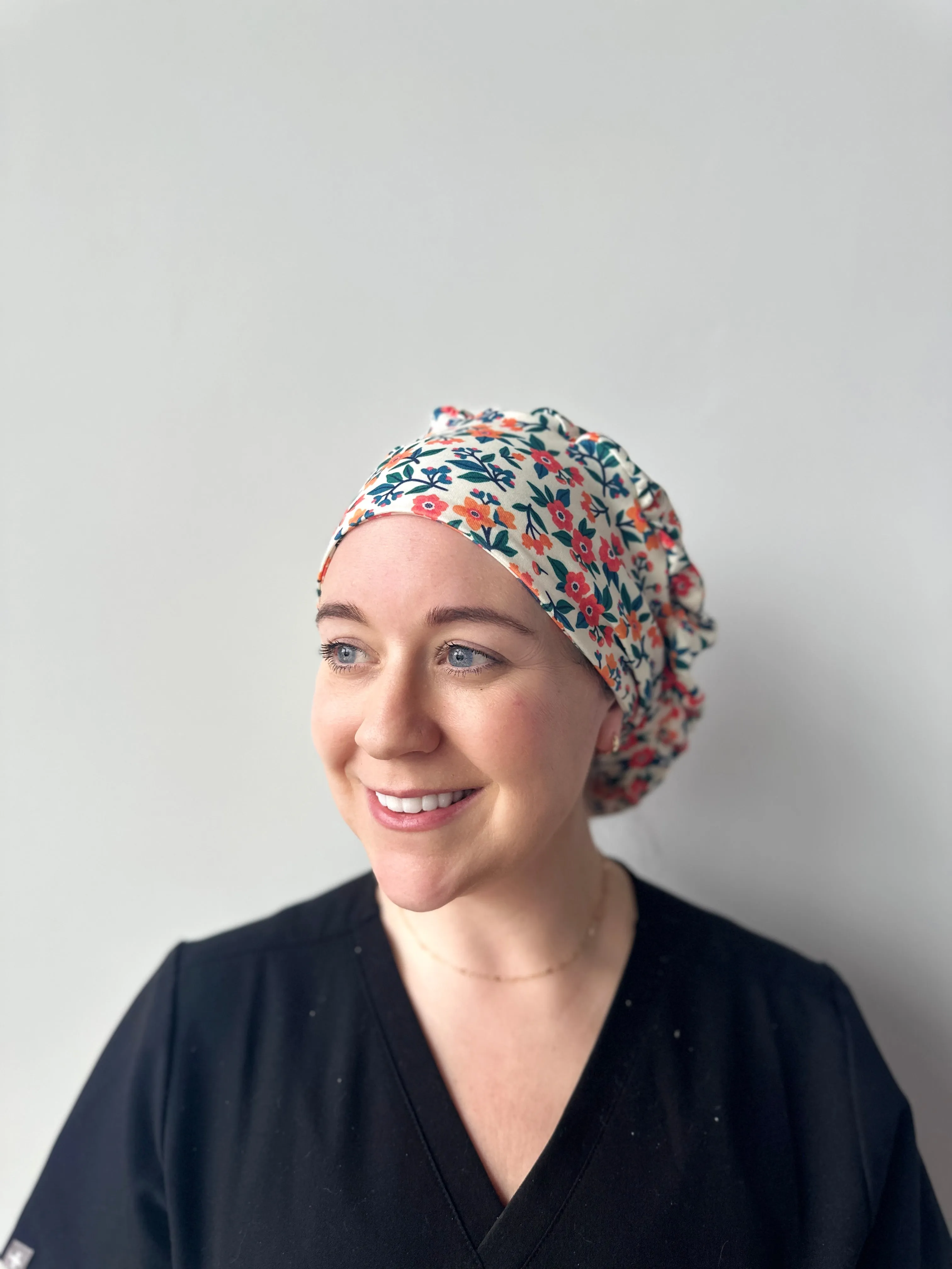 Scrub Hat - Retro Floral