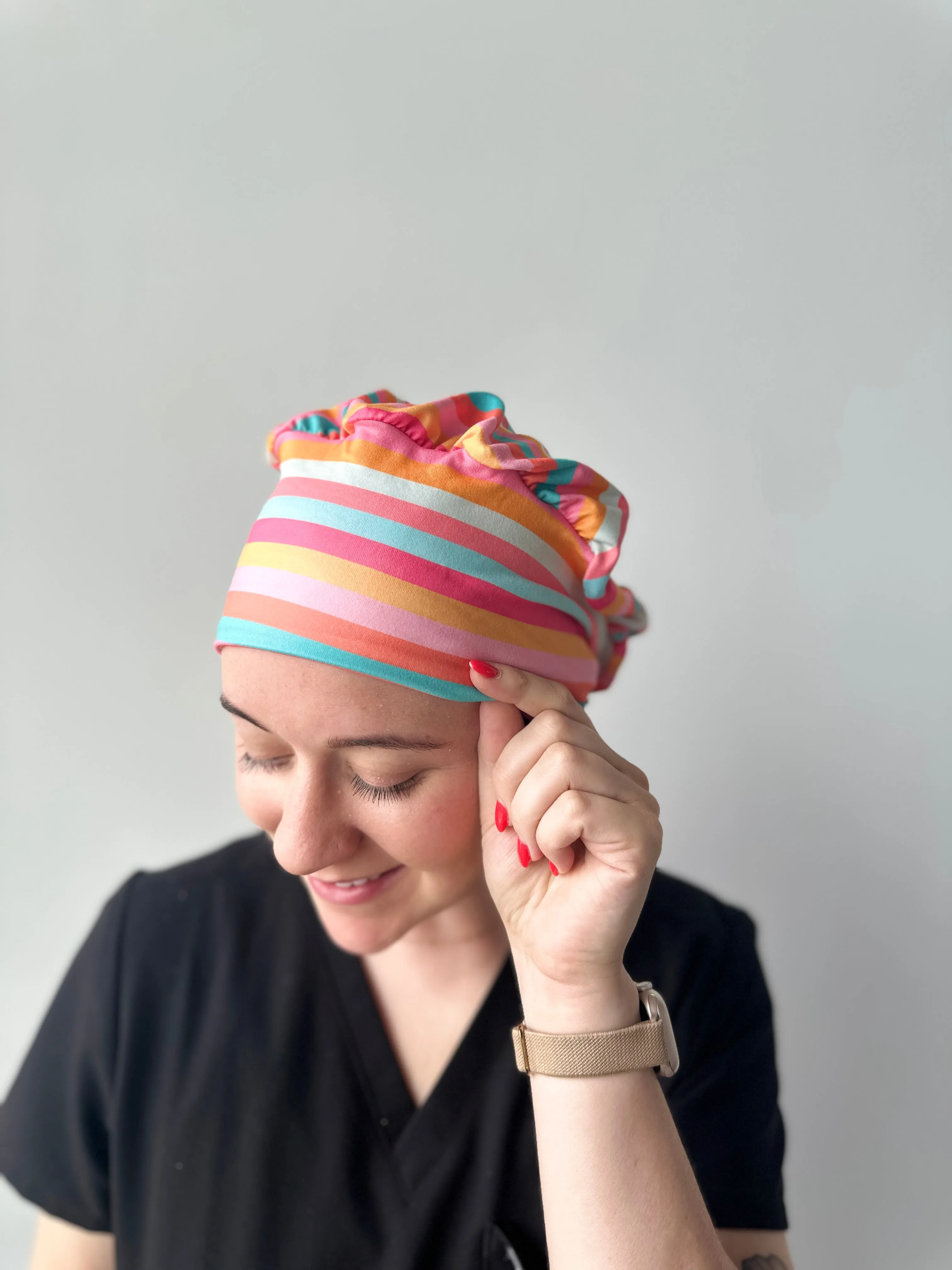 Scrub Hat - Summer Stripes