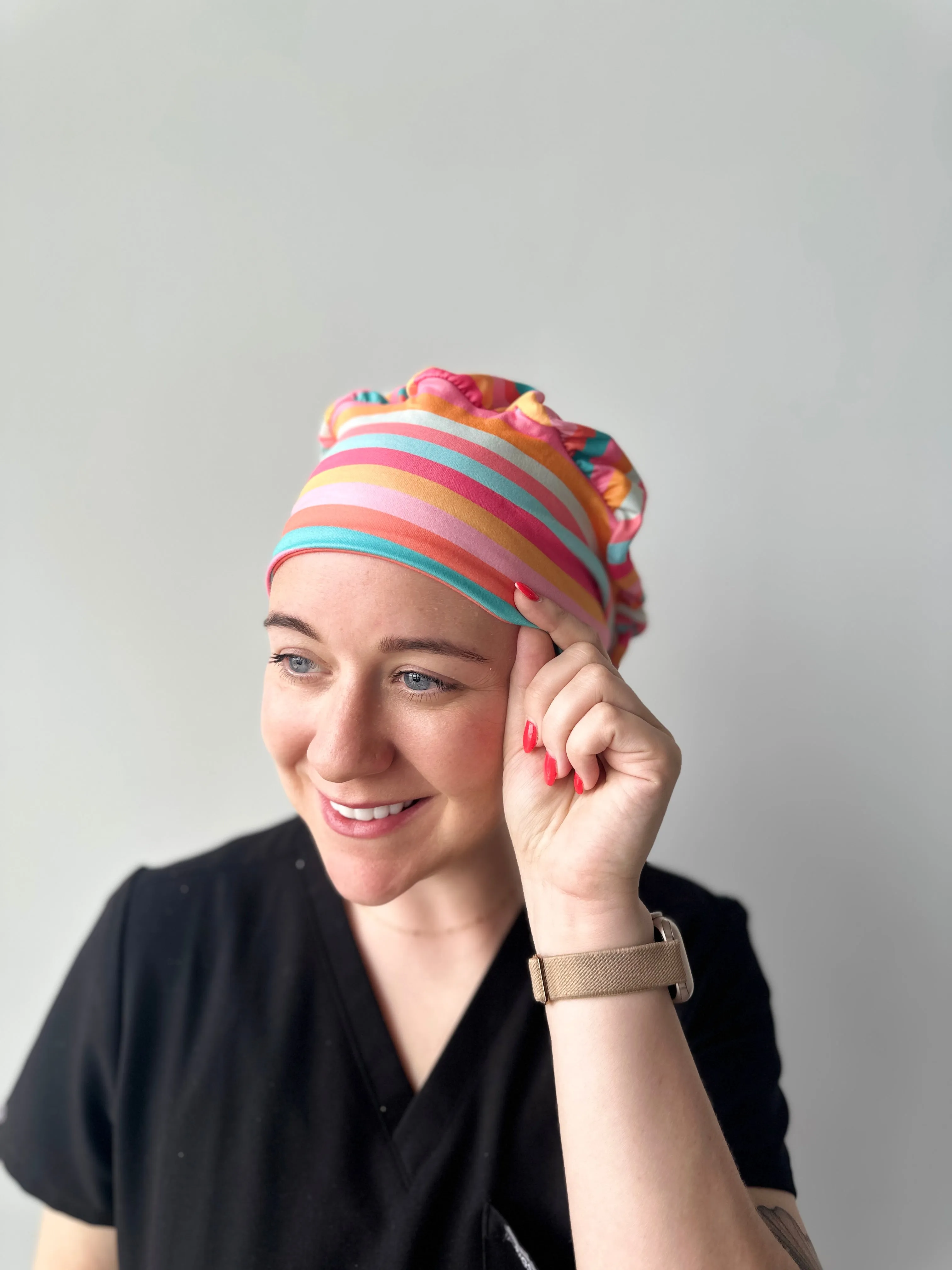 Scrub Hat - Summer Stripes
