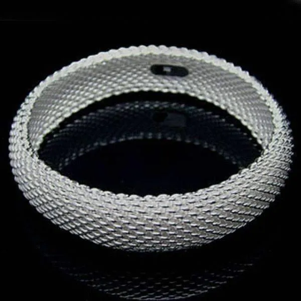 Soft Silky Chains Sterling Silver Bangle Bracelet for Woman Special Occasion Gift Everyday Casual