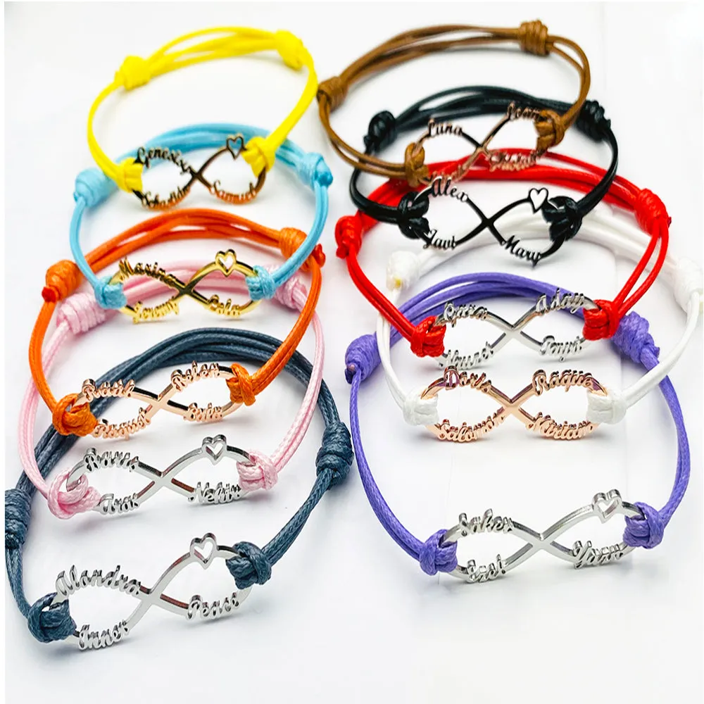 Tangula Personalized Name Bracelet Mom Infinity