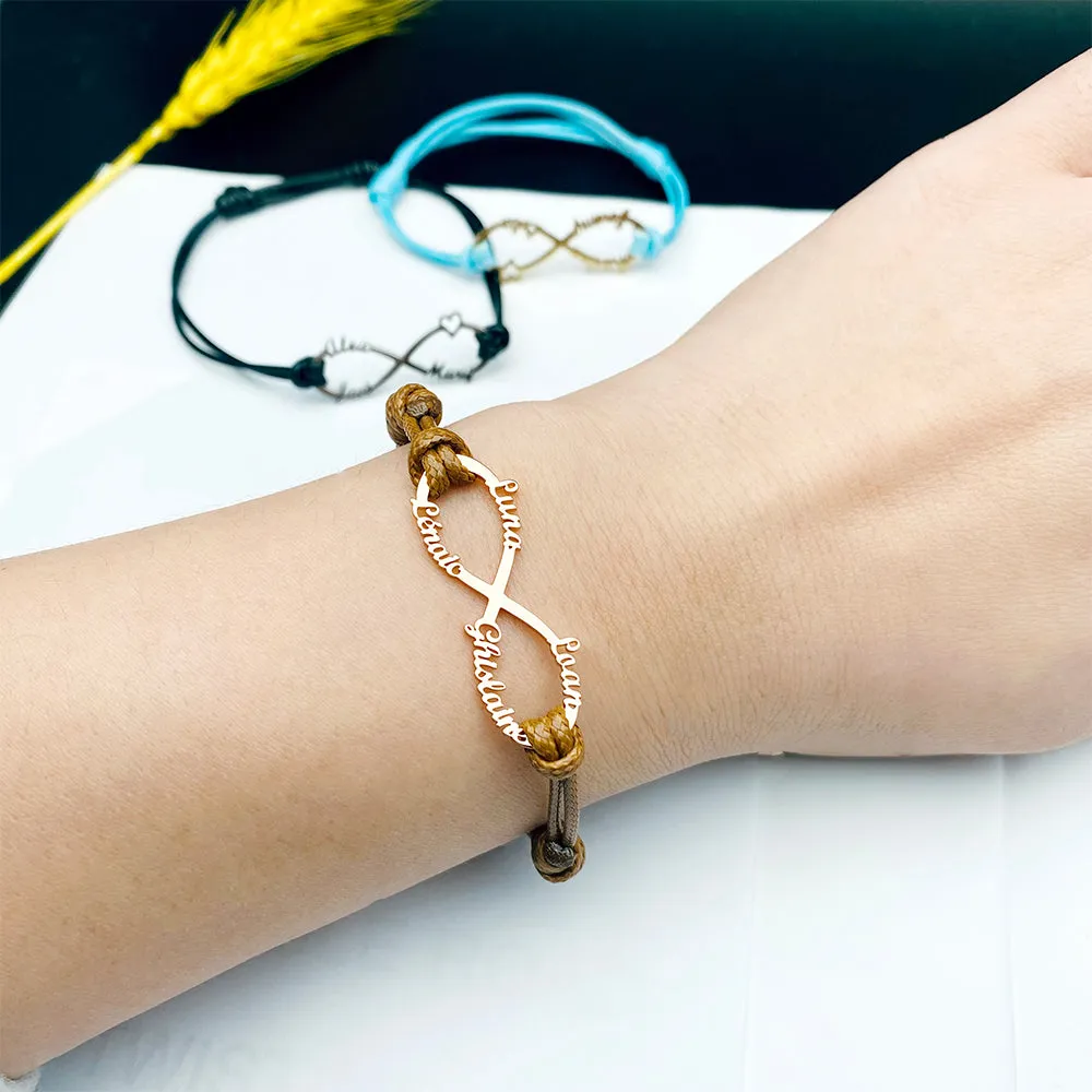 Tangula Personalized Name Bracelet Mom Infinity