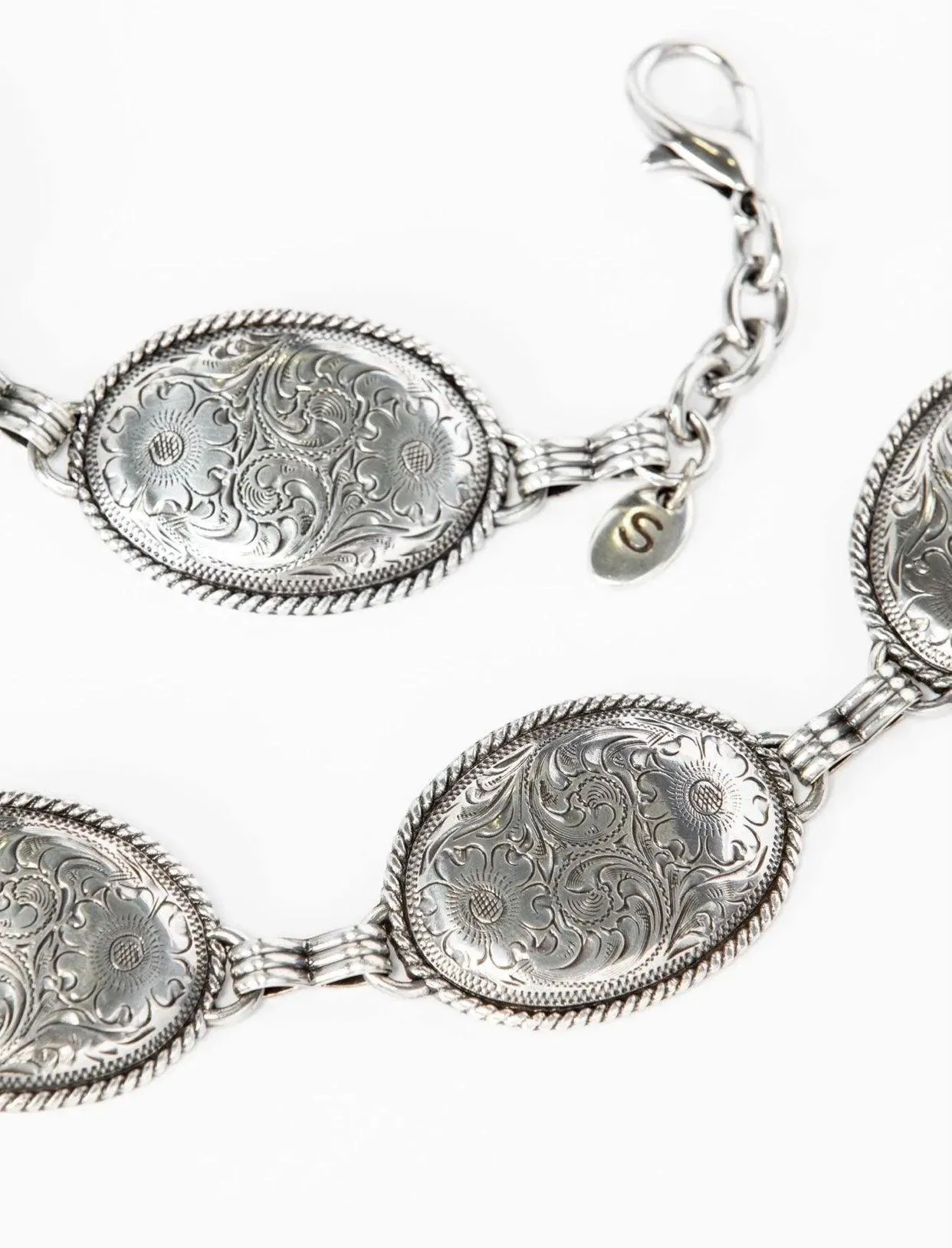 Tony Lama Women's Antique Silver Nicole Concho Belt C50151