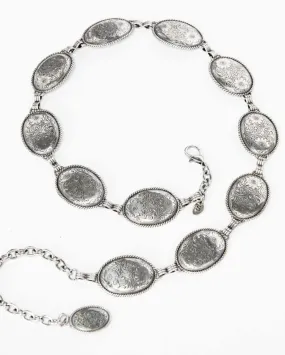 Tony Lama Women's Antique Silver Nicole Concho Belt C50151